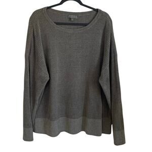 Barefoot Dreams Cozychic Ultra Lite Pullover Sweater Ribbed Sz 2X Cozy Soft Moss